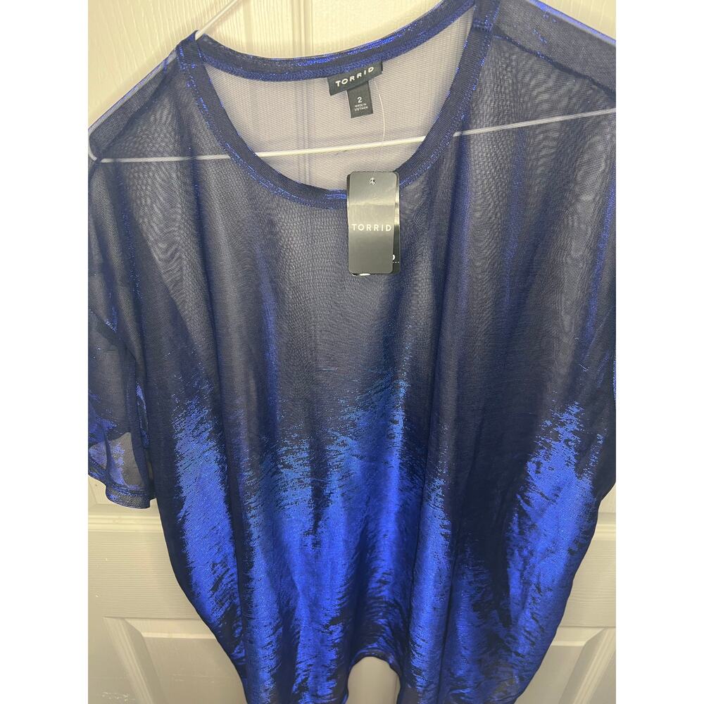 Torrid NWT sheer blue top size 2x
